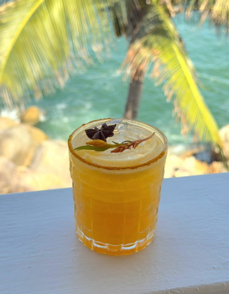 Handcrafted cocktails at a cliffside Indian restaurant in Koh Samui