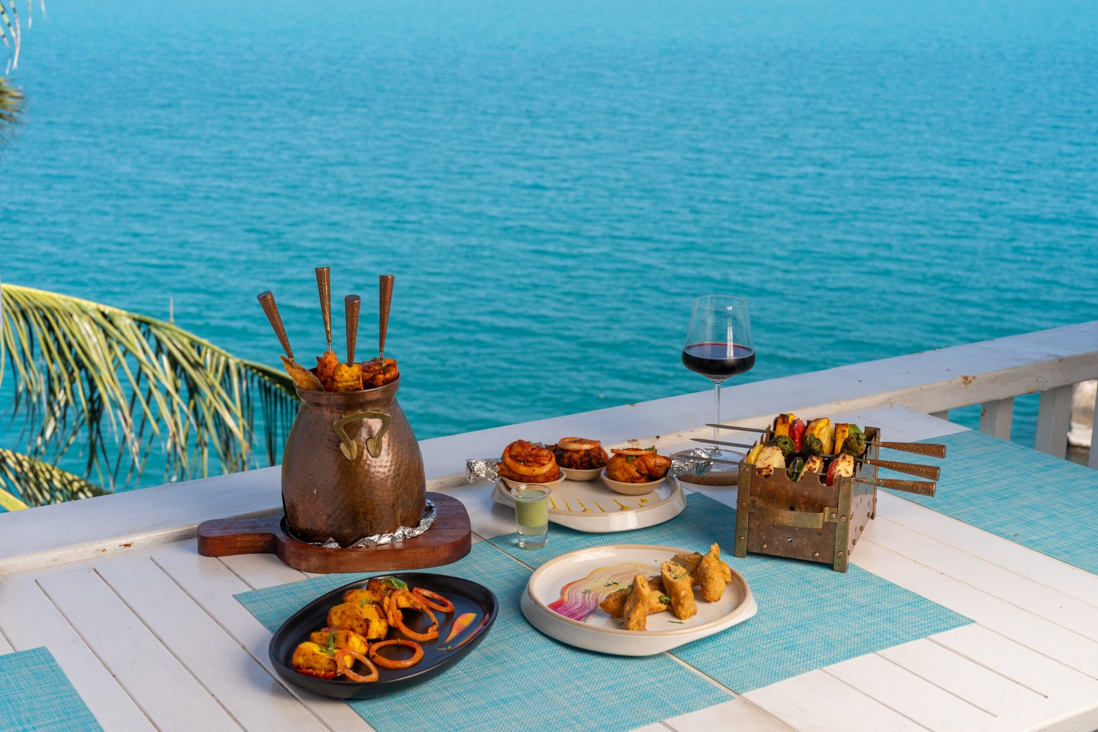 Authentic Indian cuisine and cocktails overlooking the ocean at Malabar India Koh Samui