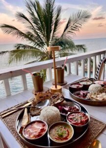 Sunset Dining Koh Samui with panoramic ocean views at Malabar India