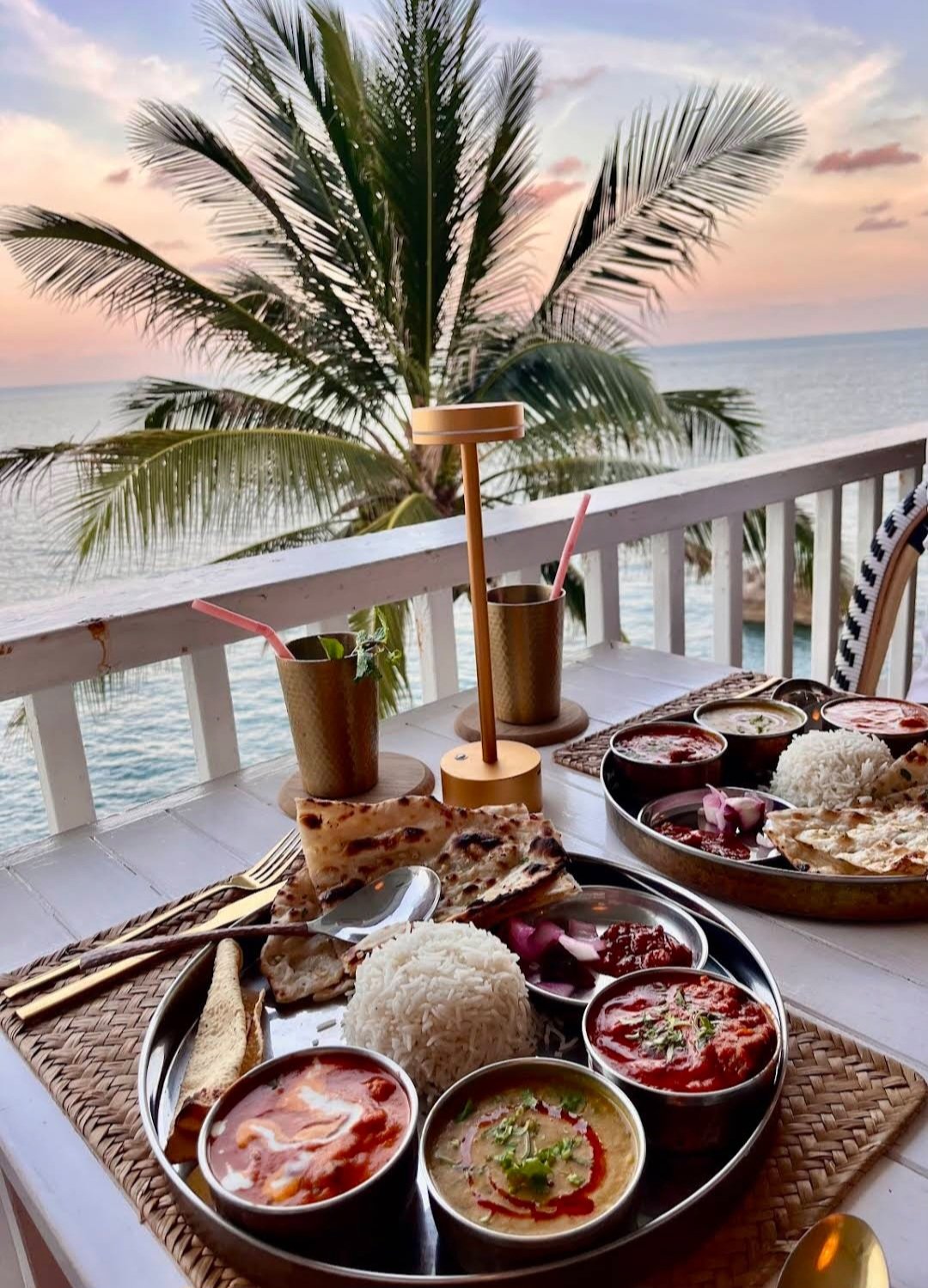 Sunset Dining Koh Samui with panoramic ocean views at Malabar India